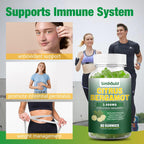2 Pack Gominolas de Bergamota Cítrica - 3000mg Extracto de Bergamota, Complemento para el Colesterol, Apoyo Inmunitario, 120 Gominolas Sabor Lima