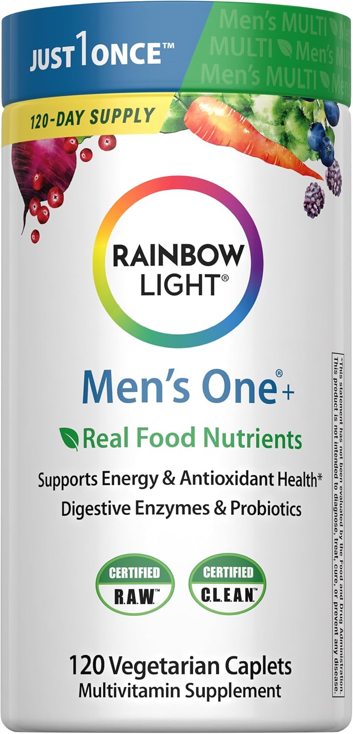 Rainbow Light Men's One+ Multivitamin | 150 Tablets | Cellular Energy & Immunity | with Vitamins C, D & Zinc