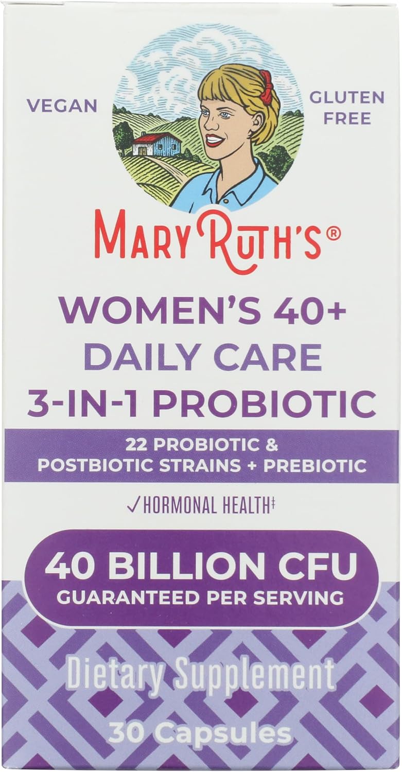 MARYRUTH'S Daily Care 40+ Women’s 3-in-1 Capsules, 40 B CFU, 30 ct