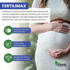 America Medic & Science FertiliMax - Suplemento de Fertilidad para Mujeres con Folato, CoQ10, DHEA, 90 Cápsulas