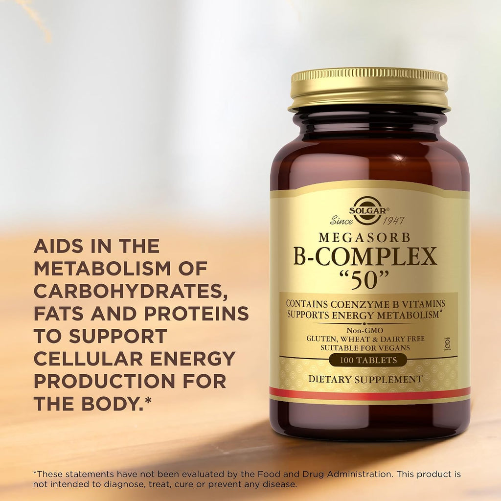 Megasorb B Complex 50 - 100 comprimidos - Solgar