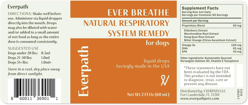 Everpath Respiratory Support for Dogs - 60 ml