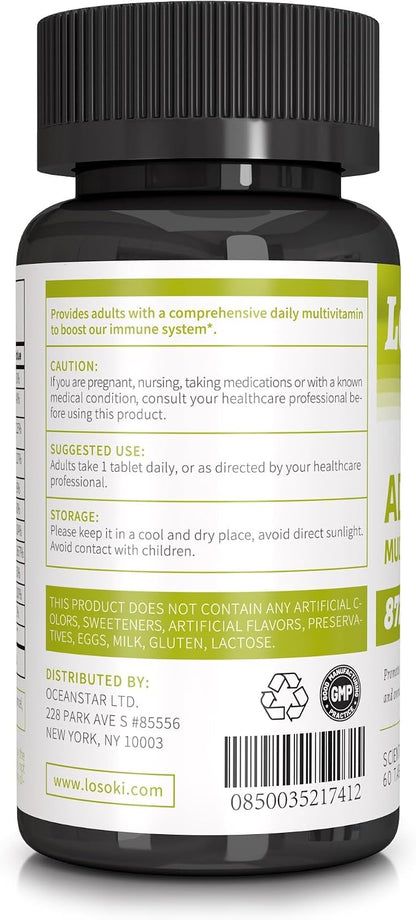Losoki Multivitamínico Diario Completo - 60 Comprimidos para Hombres y Mujeres – Image 2