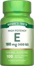 Nature's Truth Vitamina E 400 IU (180 mg) - 100 Cápsulas Blandas