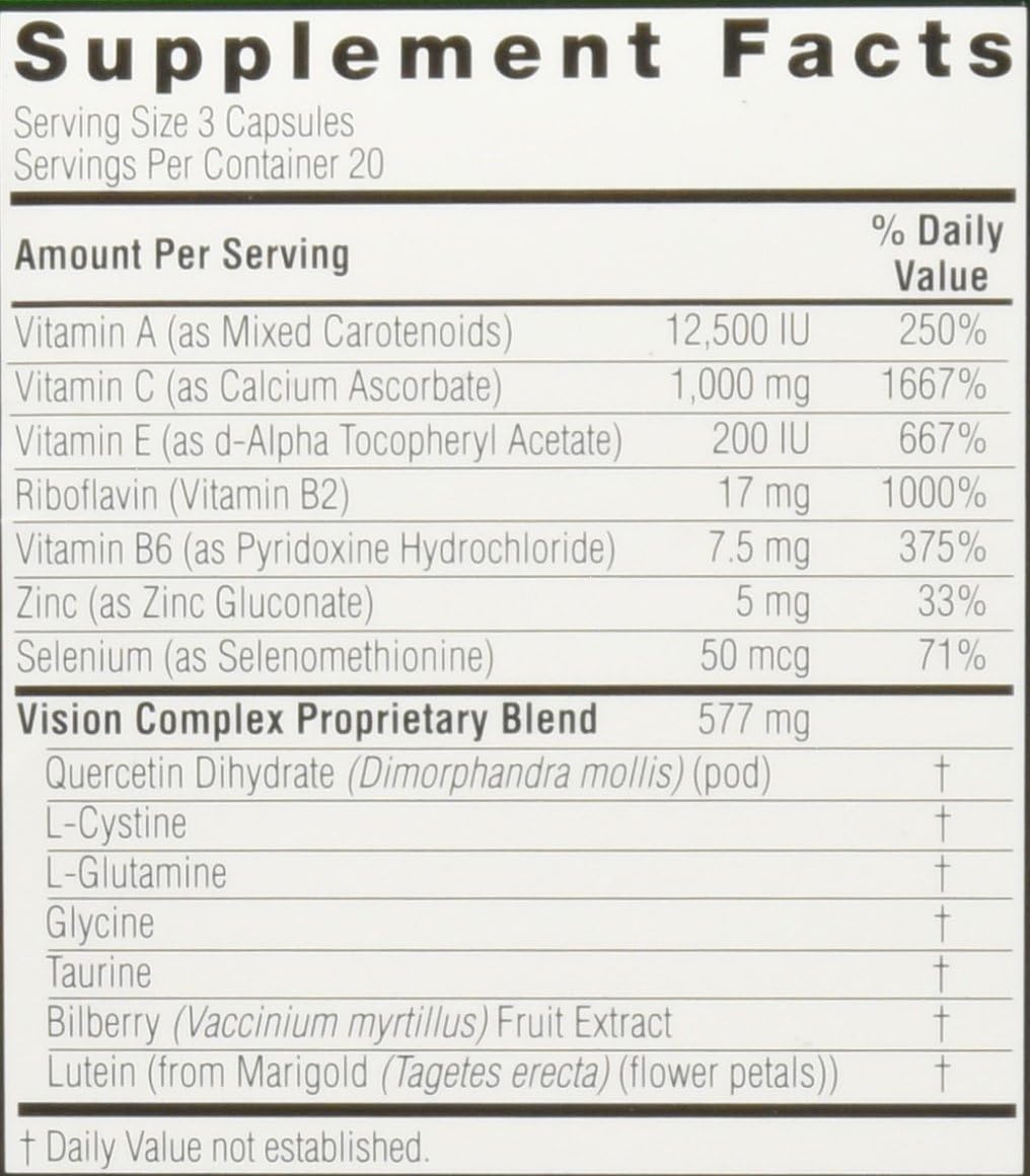 Nature's Answer Complejo de Visión de Arándano - 60 Cápsulas Vegetarianas