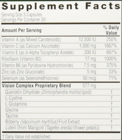 Nature's Answer Bilberry Vision Complex - 60 – Zinc : contribuye al mantenimiento de la visión en condiciones – Image 3