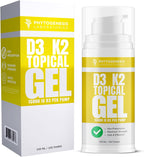 Phytogenesis Vitamina D3 K2 Gel Tópico de Máxima Potencia — 15000+ UI por Bombeo