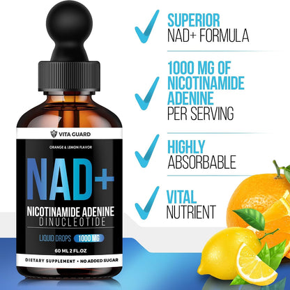 Vita Guard Pure NAD+ Líquido Gotas 1000mg - – Contribuye al funcionamiento normal del sistema nervioso. – Image 6