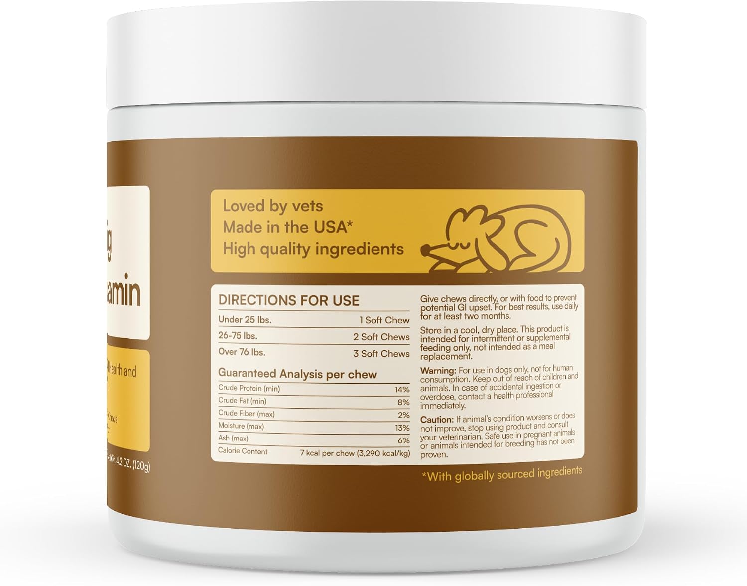 Multivitamínico Diario para Perros | 60 Masticables Blandos con Vitaminas y Minerales