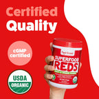 Feel Great Organic Superfood Reds Powder - Remolacha, Frutas y Verduras - Apoyo Digestivo y Antioxidante