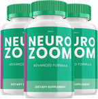 (3 Pack) Neuro Zoom Brain Boost Supplement, Neuro Zoom Advanced Memory Support Formula, Neuro Zoom Pills Nootropic to reduce Brain Fog, Neuro Zoom to Boost Memory, NeuroZoom Reviews (180 Capsules)