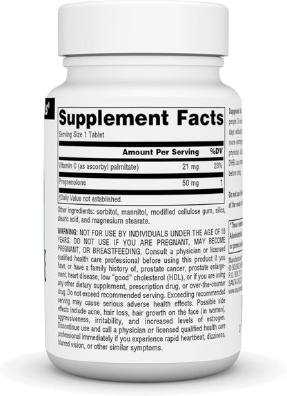 Source Naturals Pregnenolona 50 mg - 60 – Respuesta al estrés: Ayuda a modular la producción de cortisol, la – Image 2