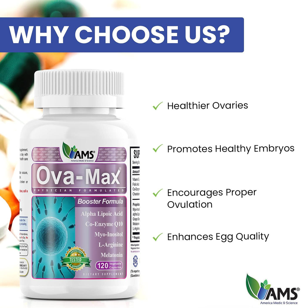 OVA-Max Vitaminas Prenatales para Mujeres (120 Cápsulas)