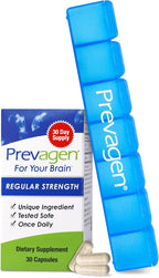 Prevagen Regular Strength - 30 Capsules (1 Month Supply) | Formulated for Your Brain | 10mg of Apoaequorin plus Vitamin D3 with 7-Day Pill Organizer