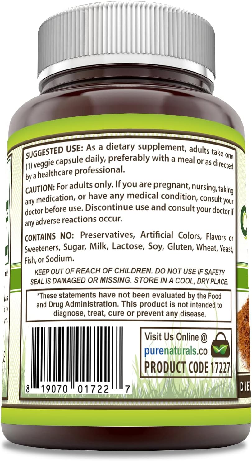 Pure Naturals Uña de Gato 500 mg, 120 Cápsulas
