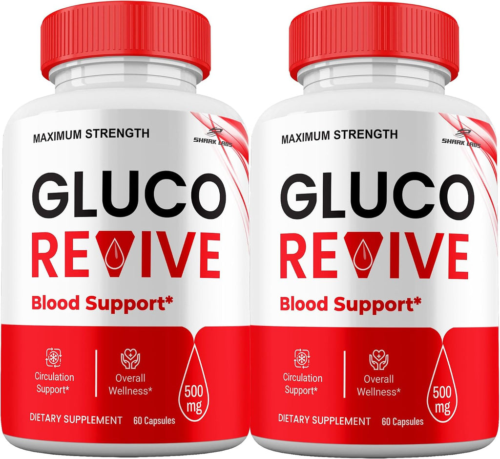 Gluco Revive Pills, Fórmula de Máxima Potencia con Ingredientes Naturales, 2 Meses de Suministro (2 Envases)