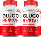 Gluco Revive Pills, Fórmula de Máxima Potencia con Ingredientes Naturales, 2 Meses de Suministro (2 Envases)