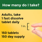 Nature Made Vitamina B12 1000 mcg, Comprimidos Sublinguales de Disolución Rápida, 150 Comprimidos