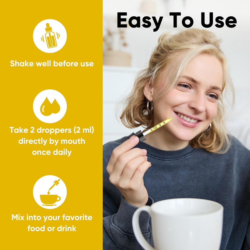 5-en-1 Vitamin D3 K2 Drops - Vitamina D3 10000 UI y K2 (MK-7) 200 mcg con Magnesio, Zinc y MCT Oil