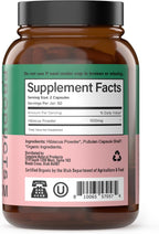 Complete Natural Products Cápsulas de Hibisco Orgánico, 550mg, 100 unidades