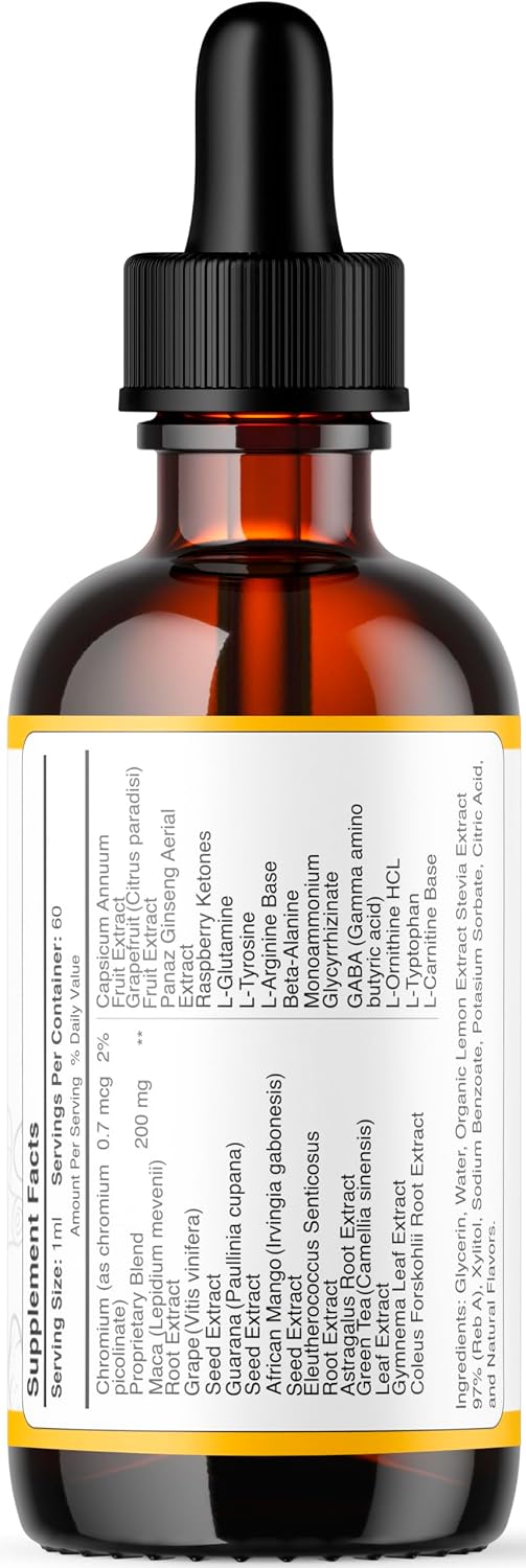 Ginger Slim Drops - Gotas Líquidas Naturales, Fórmula Premium, 1 Frasco para 1 Mes