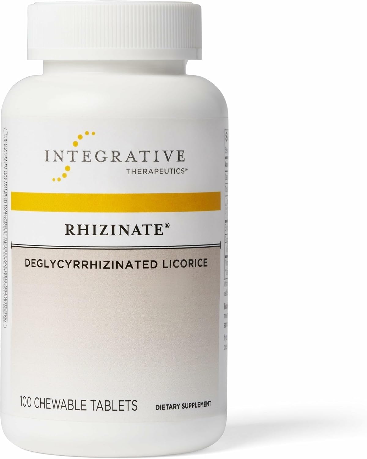 Integrative Therapeutics Rhizinate - Suplemento Digestivo con DGL - 100 Comprimidos Masticables