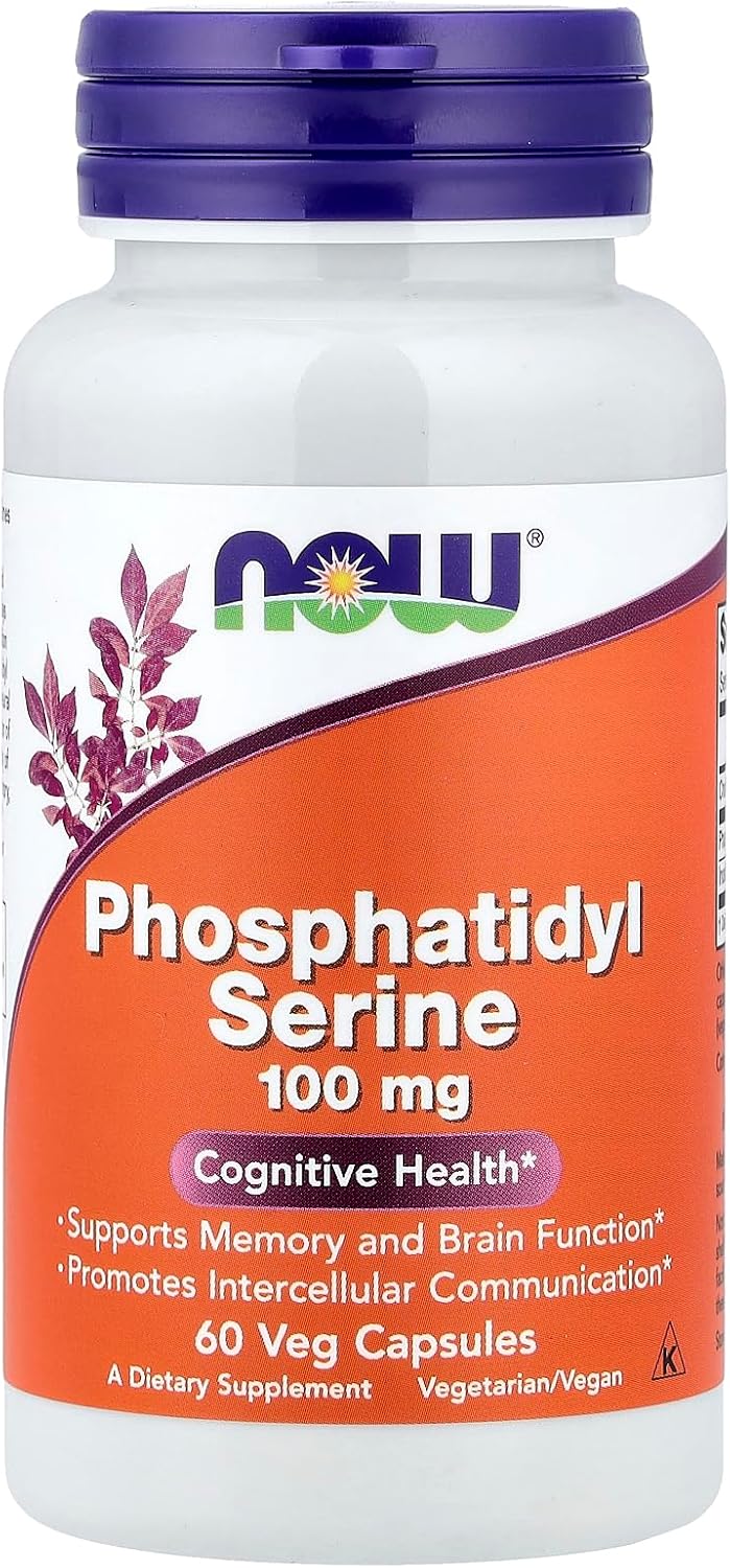 NOW Foods Fosfatidilserina 100 mg, 60 Cápsulas Veganas