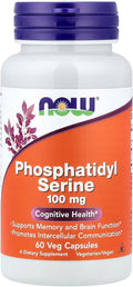 NOW Foods Fosfatidilserina 100 mg, 60 Cápsulas Veganas