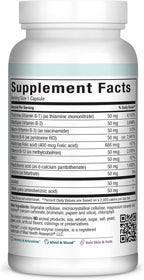 Maxi Health Stress Relief Vitamin B Complex – Complejo B con Inositol y Colina, 250 comprimidos