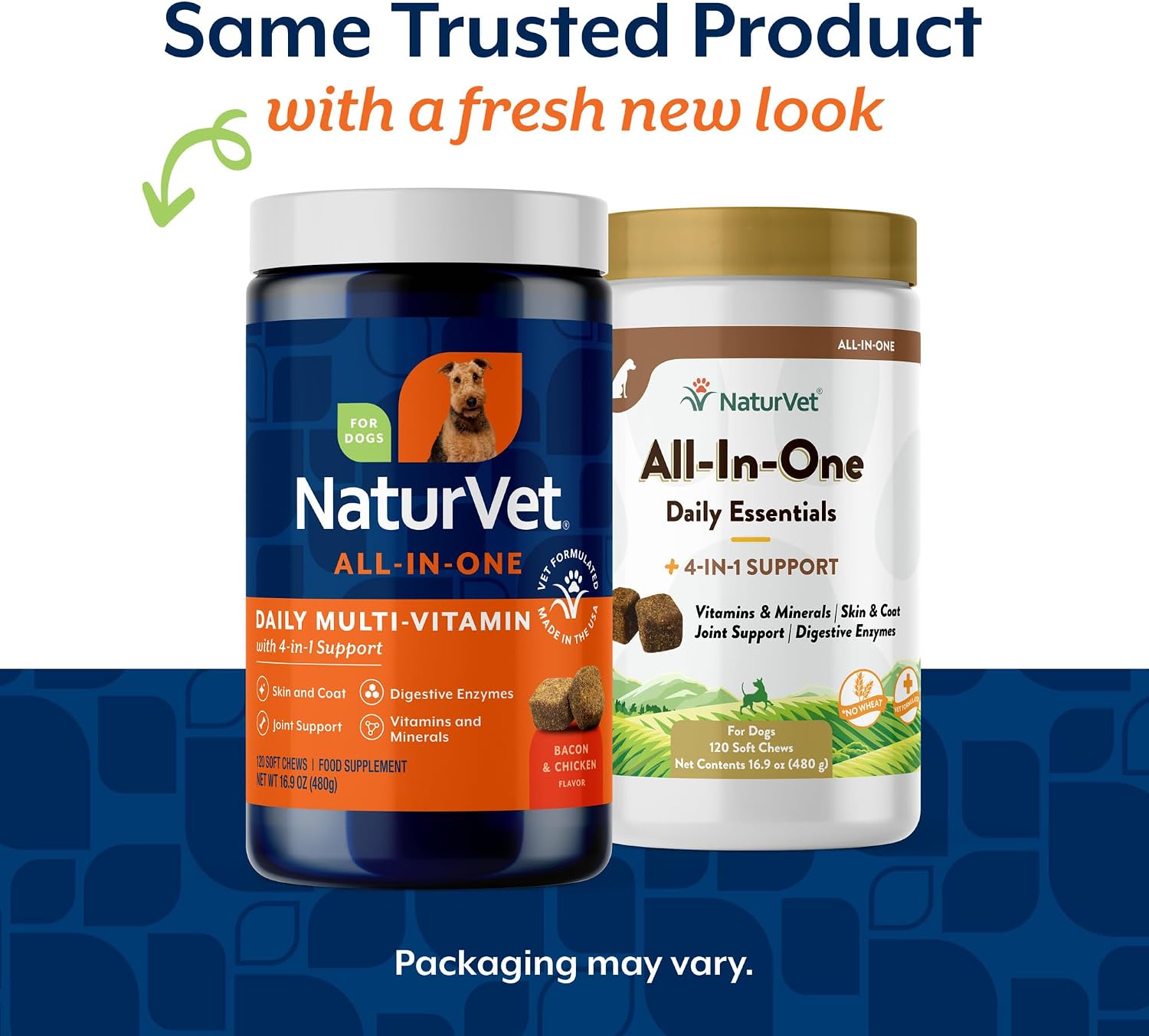 NaturVet Suplemento Multivitamínico Todo en Uno para Perros - 120 masticables blandos