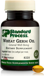Standard Process Aceite de Germen de Trigo Fortificado - Vitamina E Natural 33.4 mg - 80 Cápsulas
