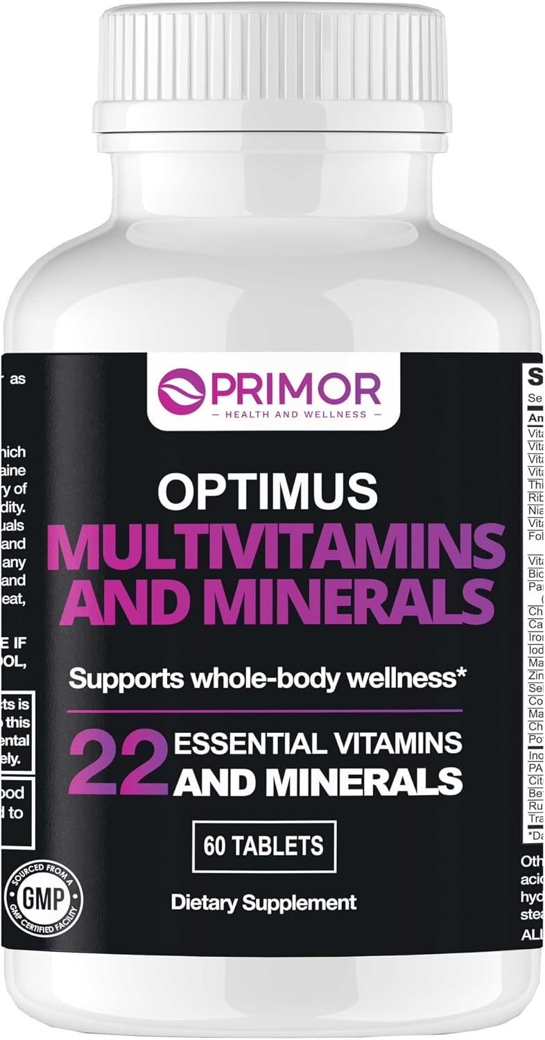 OPTIMUS WEIGHT Multivitamínico y Minerales 22 Nutrientes Esenciales, 1 Comprimido al Día, 60 Comprimidos