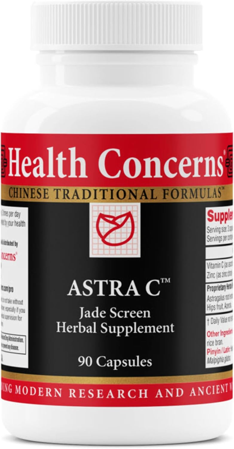 Health Concerns Astra C – Fórmula de apoyo inmunológico con vitamina C, zinc y hierbas chinas – 90 Cápsulas