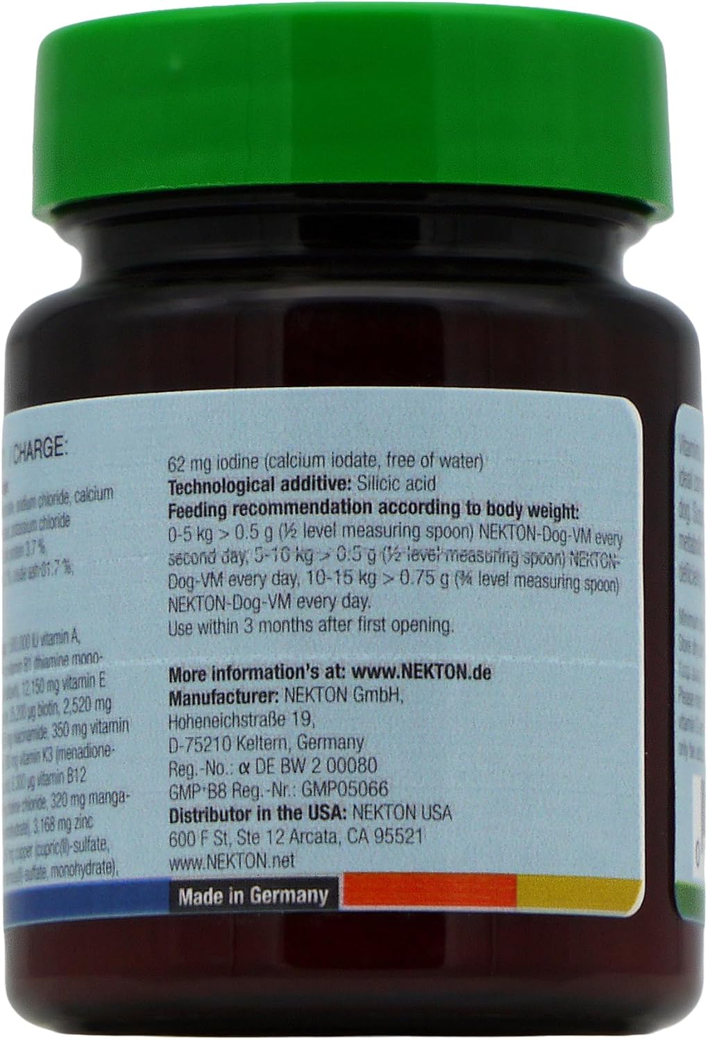 Nekton Dog-VM Suplemento Vitaminas y Minerales para Perros, 30g