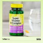 Spring Valley Super Vitamin B-Complex Tablets, 100 Comprimidos
