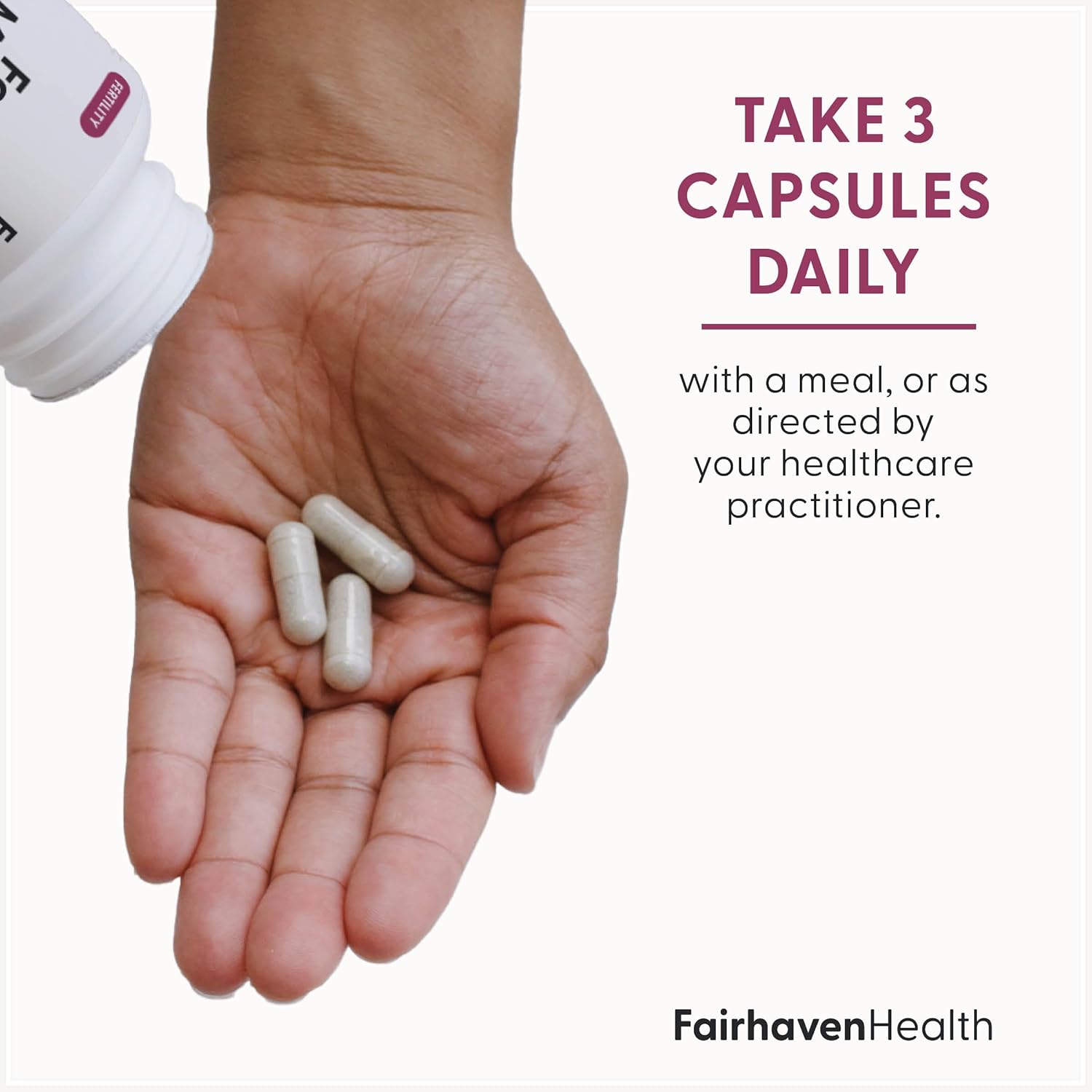 Fairhaven Health FertilAid for Women - 180 Cápsulas Veganas - Suplemento de Fertilidad con Vitex y Folato