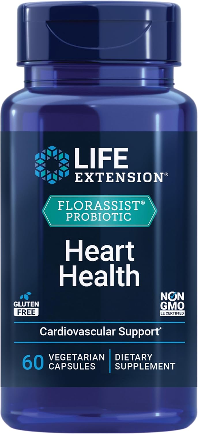 Life Extension FLORASSIST® Probiótico Heart Health – Lactobacillus reuteri 30242, 60 Cápsulas