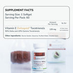 WELLNESS EXTRACT Eannatto Tocotrienols Vitamin E Supplements Tocopherol Free, Non-GMO, Gluten Free & Antioxidant125MG 60 Softgels (Pack of 3)