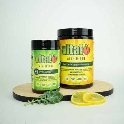 Vital All-in-One Daily Powdered Supplement - Mezcla de Super Greens en Polvo con Probióticos y Antioxidantes - 300 g – Image 7