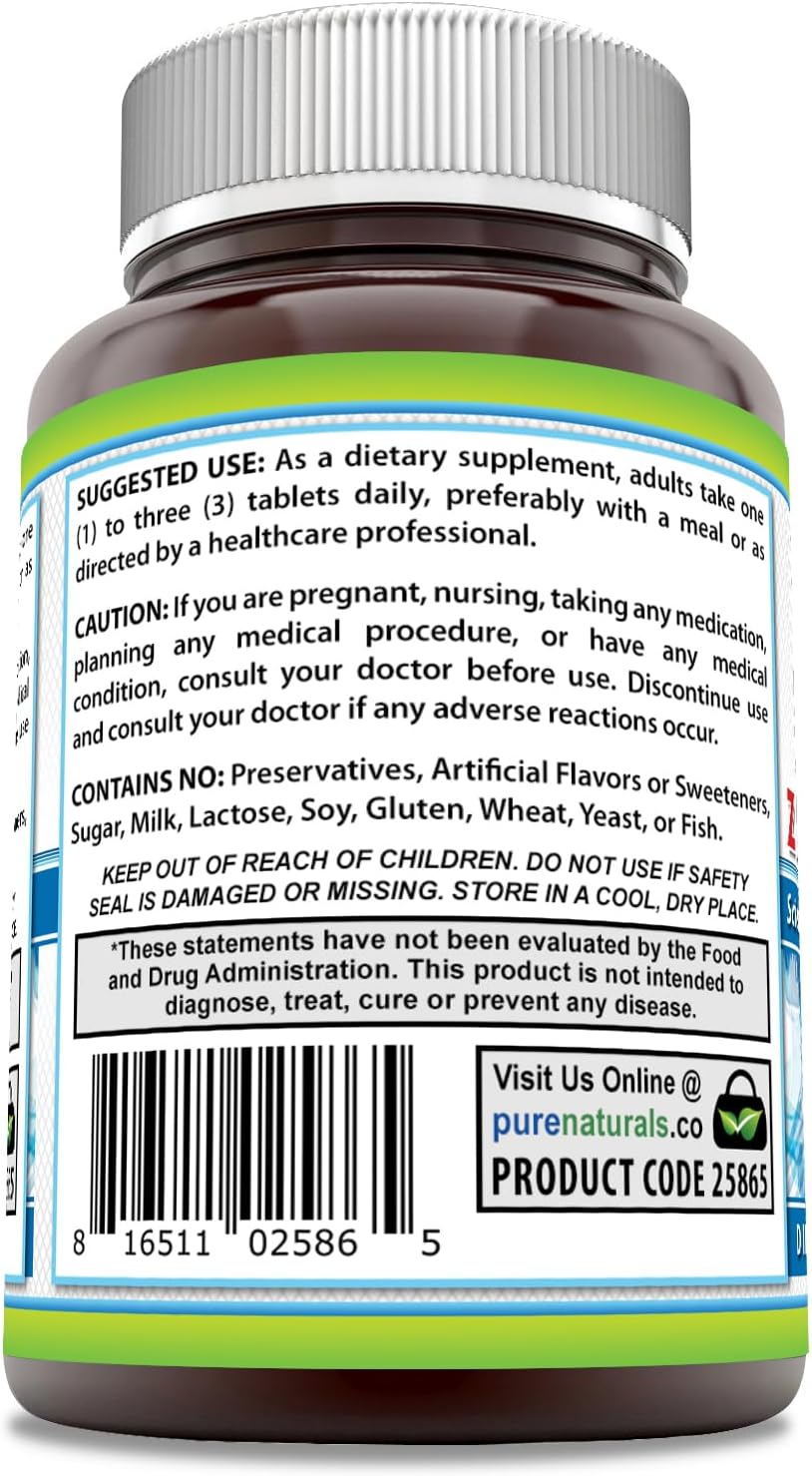 Pure Naturals Calcio, Magnesio, Zinc y Vitamina D3 - 150 Comprimidos