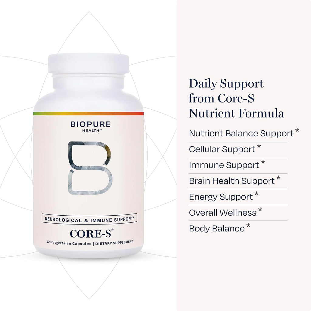 BioPure Core-S Suplemento Mineral – Vitaminas, Minerales, Aminoácidos y Hierbas – 120 Cápsulas
