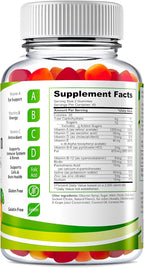 Greenfield Nutritions Gominolas Multivitamínicas Halal para Adultos - Sin Gelatina con Vitamina D3, B6, B12, Zinc y C - 90 Gominolas