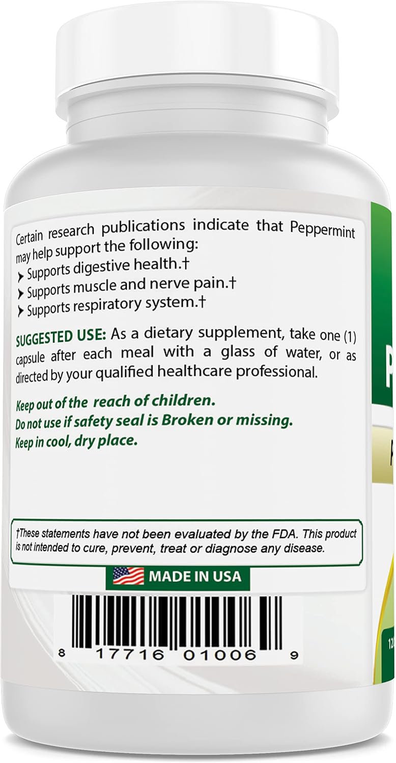 Best Naturals Aceite de Menta 250 mg 120 Cápsulas (Pack de 3)