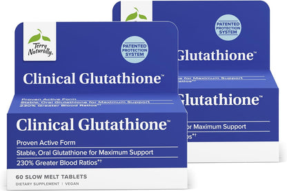 Terry Naturally Clinical Glutathione - Suplemento Antioxidante con L-Glutation - Alta Absorción - 60 Comprimidos – Image 1