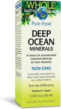 Natural Factors Whole Earth & Sea Minerales Marinos Profundos - Apoya el Equilibrio Electrolítico y la Salud Ósea* - Vegano - Sin Sabor - 3.38 oz