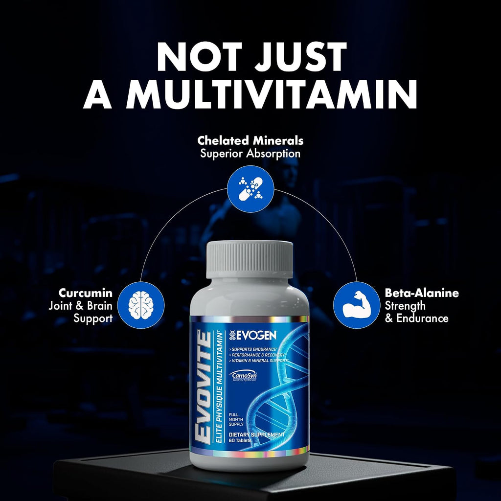Evogen Evovite - Multivitamínico Avanzado para Hombres y Mujeres | Fórmula para Resistencia, Recuperación y Salud Articular | 30 Dosis