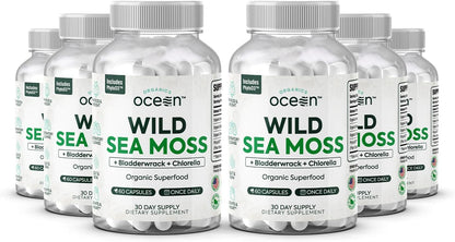 Organics Ocean Cápsulas de Musgo Marino – Apoyo energético: La vitamina D contribuye al metabolismo energético – Image 1
