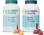 SmartyPants Vitaminas Prenatales Orgánicas, Gominolas Multivitamínicas: Biotina, Metilfolato, Omega 3 (ALA), Vitamina D3, C, B12, B6, A, K2 y Zinc, Colina, Vegetariano, 180 unidades (45 días)