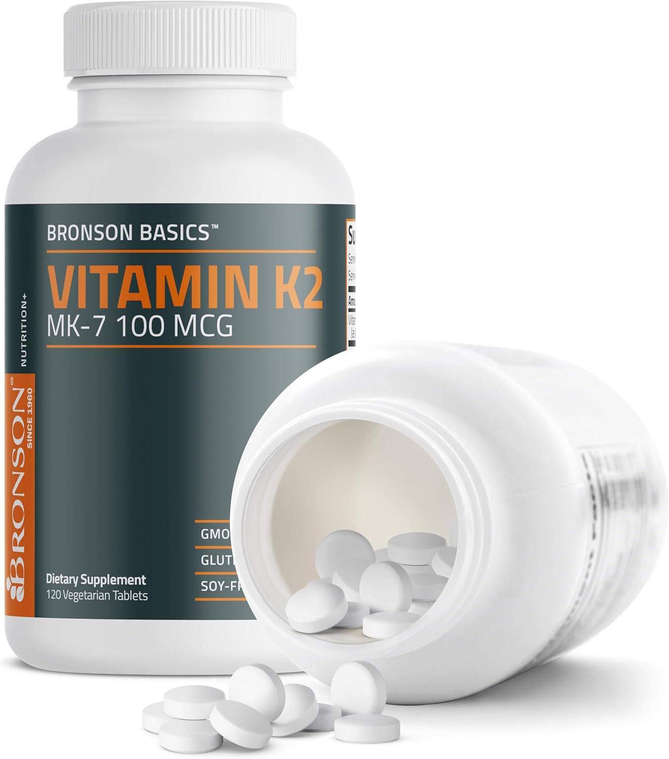 Bronson Vitamina K2 MK-7 100 mcg - 120 Comprimidos