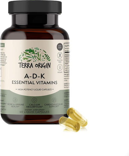 TERRA ORIGIN ADK Essential Vitamin – Vitamina A: contribuye al mantenimiento de la visión en condiciones normales, – Image 1